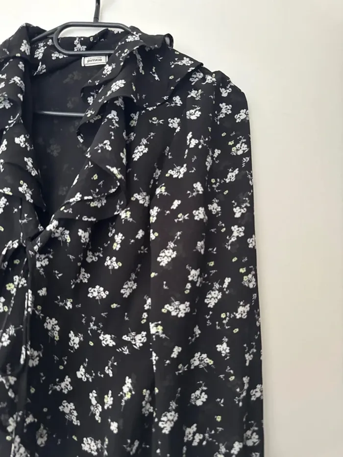 Blouse ouverte sur le devant à fleurs fluide et léger Pimkie - photo numéro 3