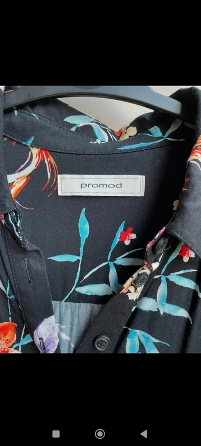 Robe noire fleurie Promod 36 - photo numéro 10