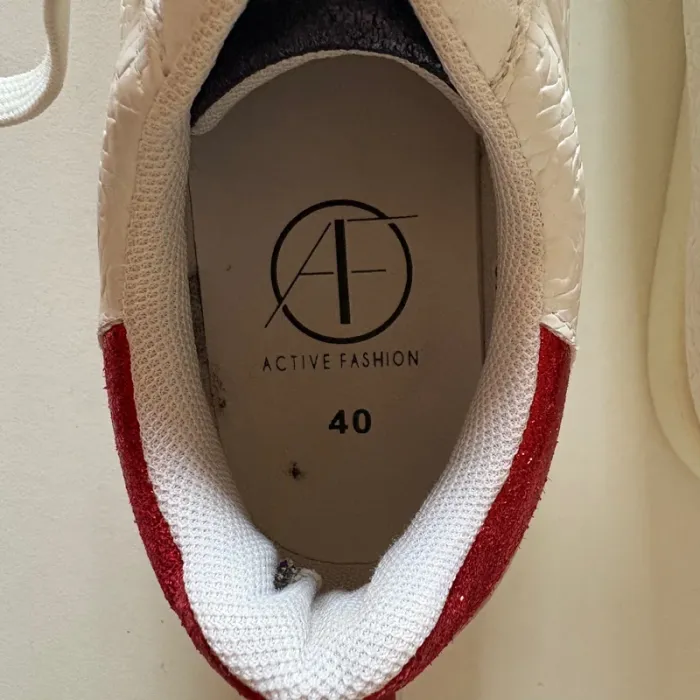 Baskets Active Fashion • blanc & rouge • 40 🌿 - photo numéro 3