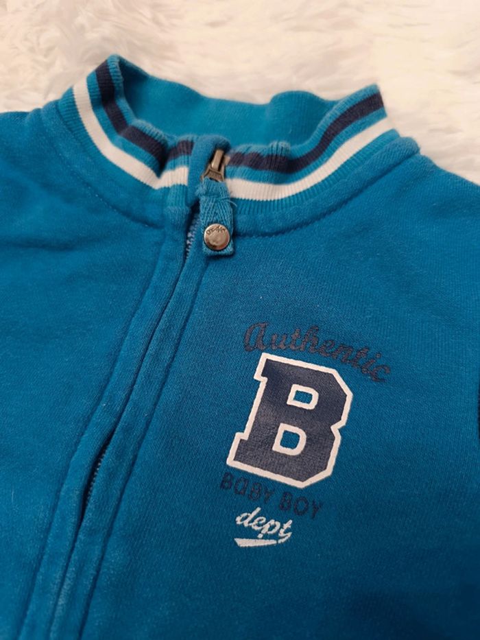 Veste esprit Teddy / Gilet Zippé T. 3 mois Orchestra Baby - photo numéro 2