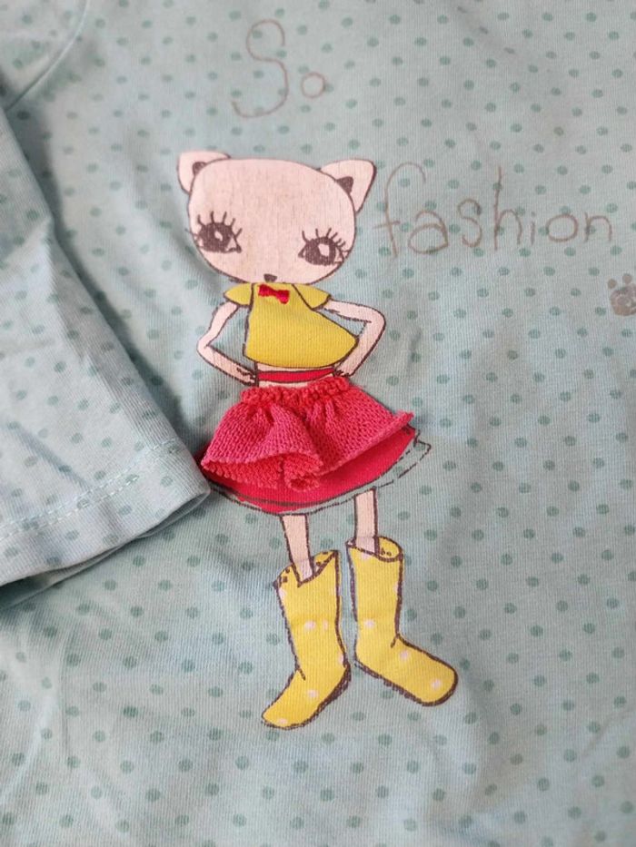 Haut bleu turquoise fille orchestra 23 mois - photo numéro 2