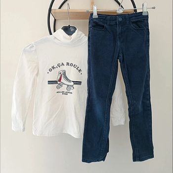 6 ans ensemble teeshirt col tape a l oeil et pantalon kiabi