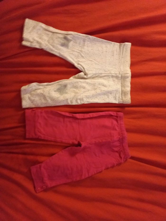 Lot 2 leggings 3 a 6 mois