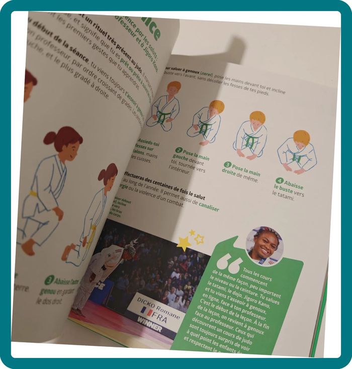 Livre “Je fais du Judo avec Romane Dicko”  Guide illustré pour enfants, sport, arts martiaux - photo numéro 3