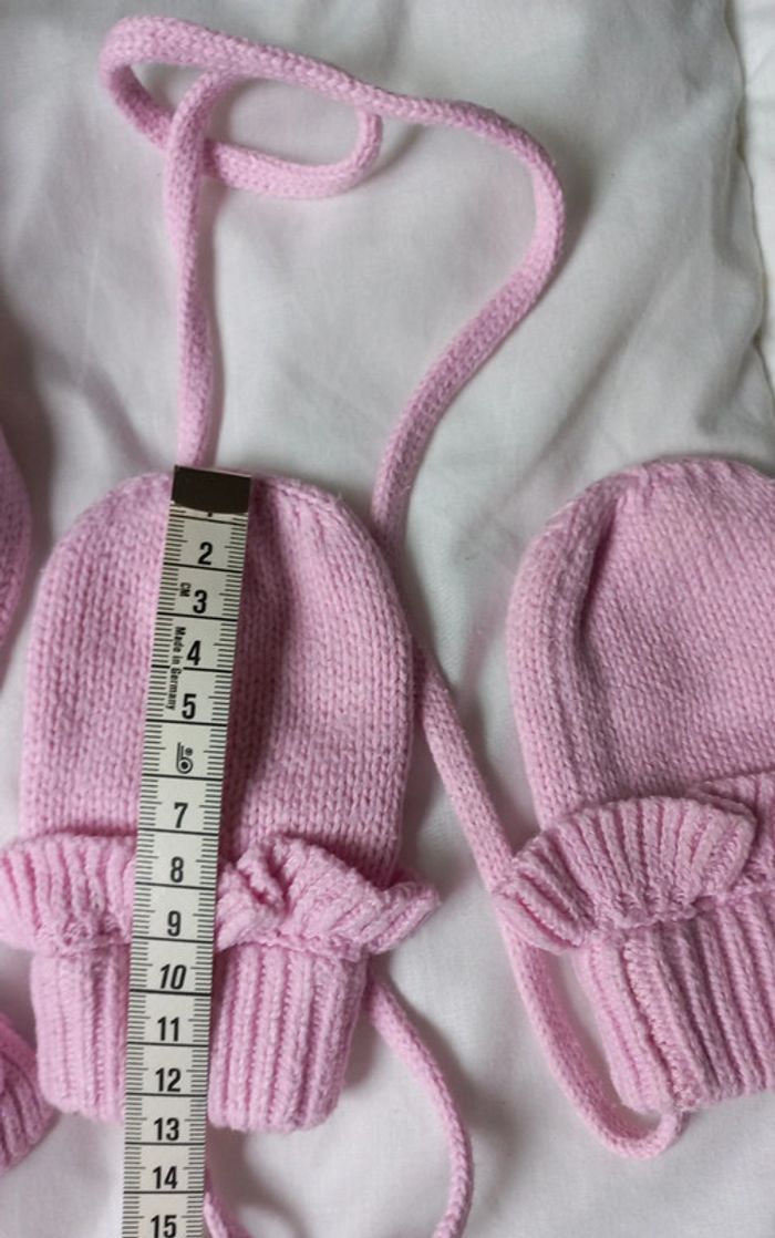 Echarpe et Moufles rose - photo numéro 2