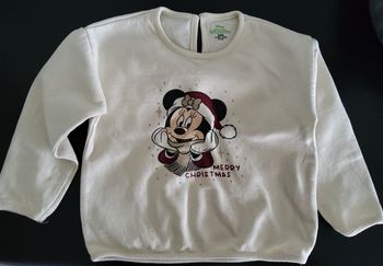 Sweat de Noël Minnie Disney crème 24 mois