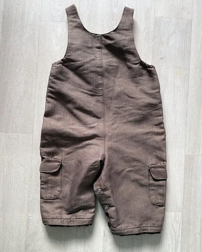 Salopette Sergent Major 12 mois coloris taupe et beige - photo numéro 2