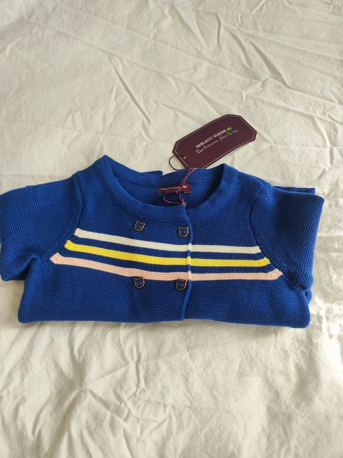 Gilet bleu fille - Taille 6 mois - Sergent Major - Neuf