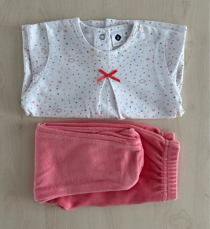 Pyjama 2p taille 9 mois 71 cm fille - photo numéro 2