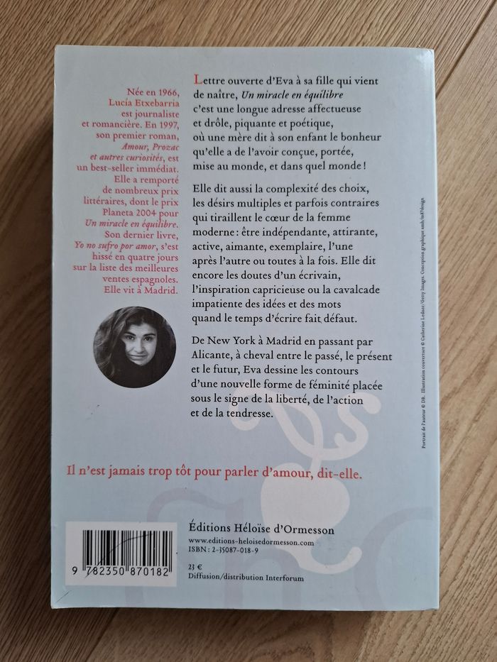 Récit Un miracle en équilibre de Lucía Etxebarria en très bon état - photo numéro 2