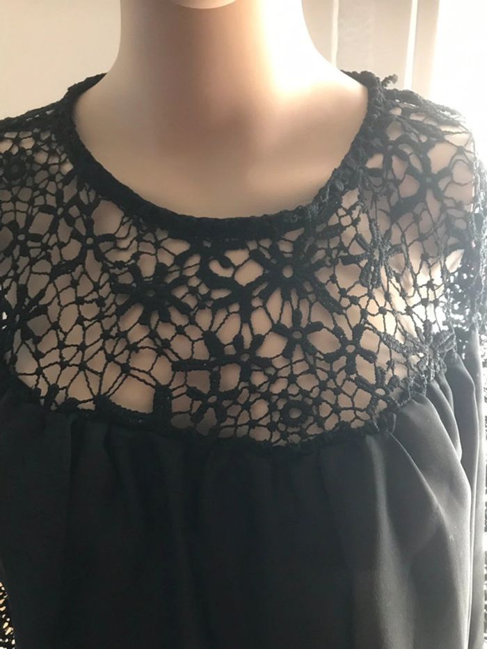 haut crochet dentelle noir xl - photo numéro 2