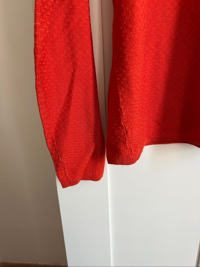 Pull orange à détails uni Homme Zara Taille L - photo numéro 6