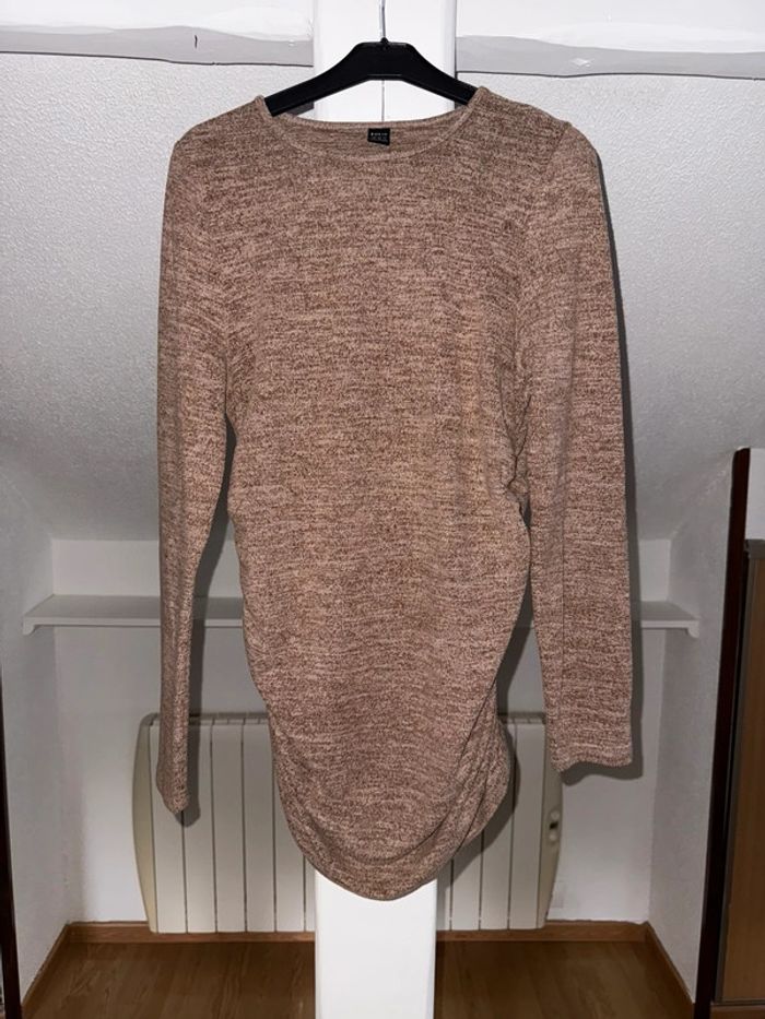 Pull de grossesse marron/beige shein