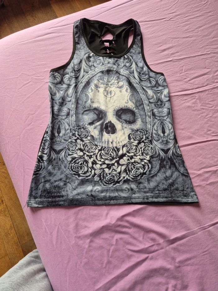 débardeur M noir avec tête de mort