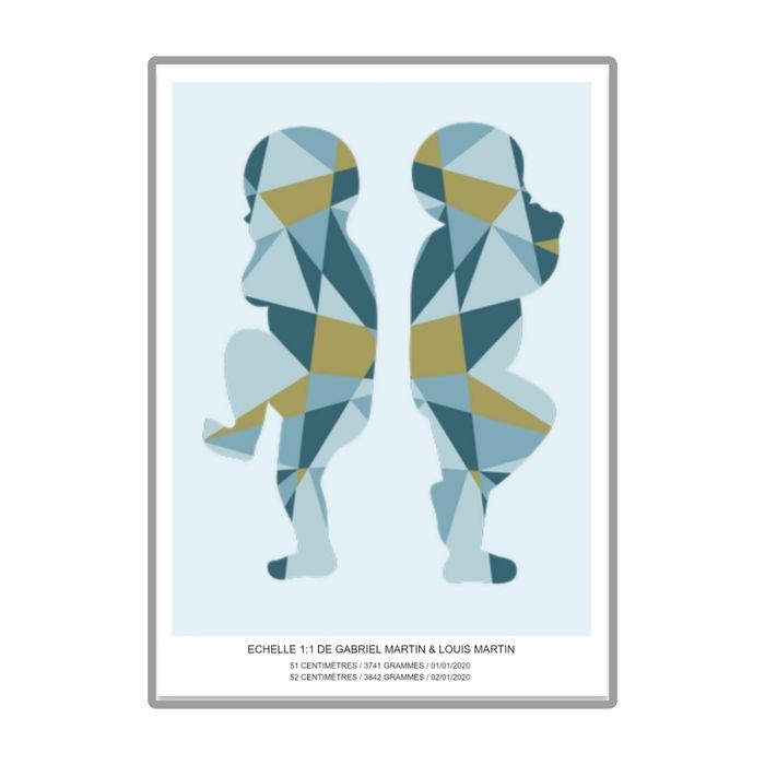 Cadre naissance jumeaux neuf - photo numéro 5