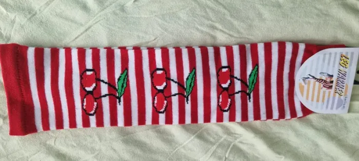 Guêtres motif rayé et cerises Neuves