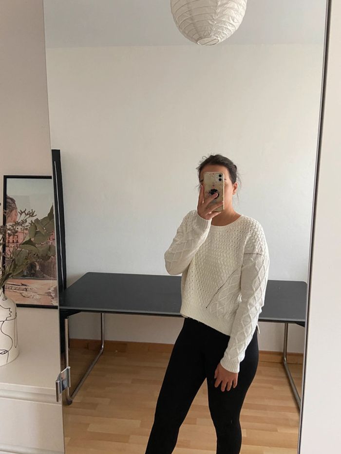 Pull blanc / taille L - photo numéro 2