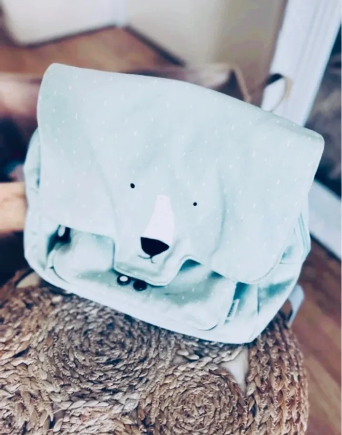 Cartable maternelle Trixie 100%coton ours polaire