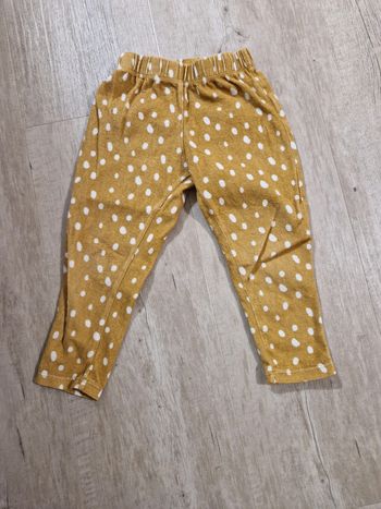Pantalon moutarde à pois
