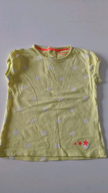 Top tee-shirt à pois 24 mois