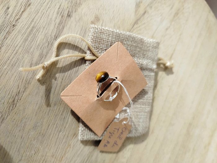 Bague sertie d'Oeil de tigre. - photo numéro 6