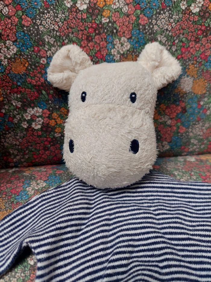 #4 Doudou mouchoir hippopotame Topo mini - photo numéro 2