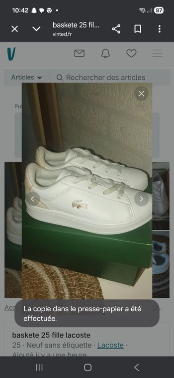 basket lacoste 25 fille