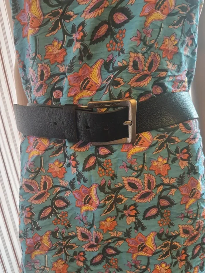 Ceinture homme Jack&Jones en cuir noir 85cm - photo numéro 7