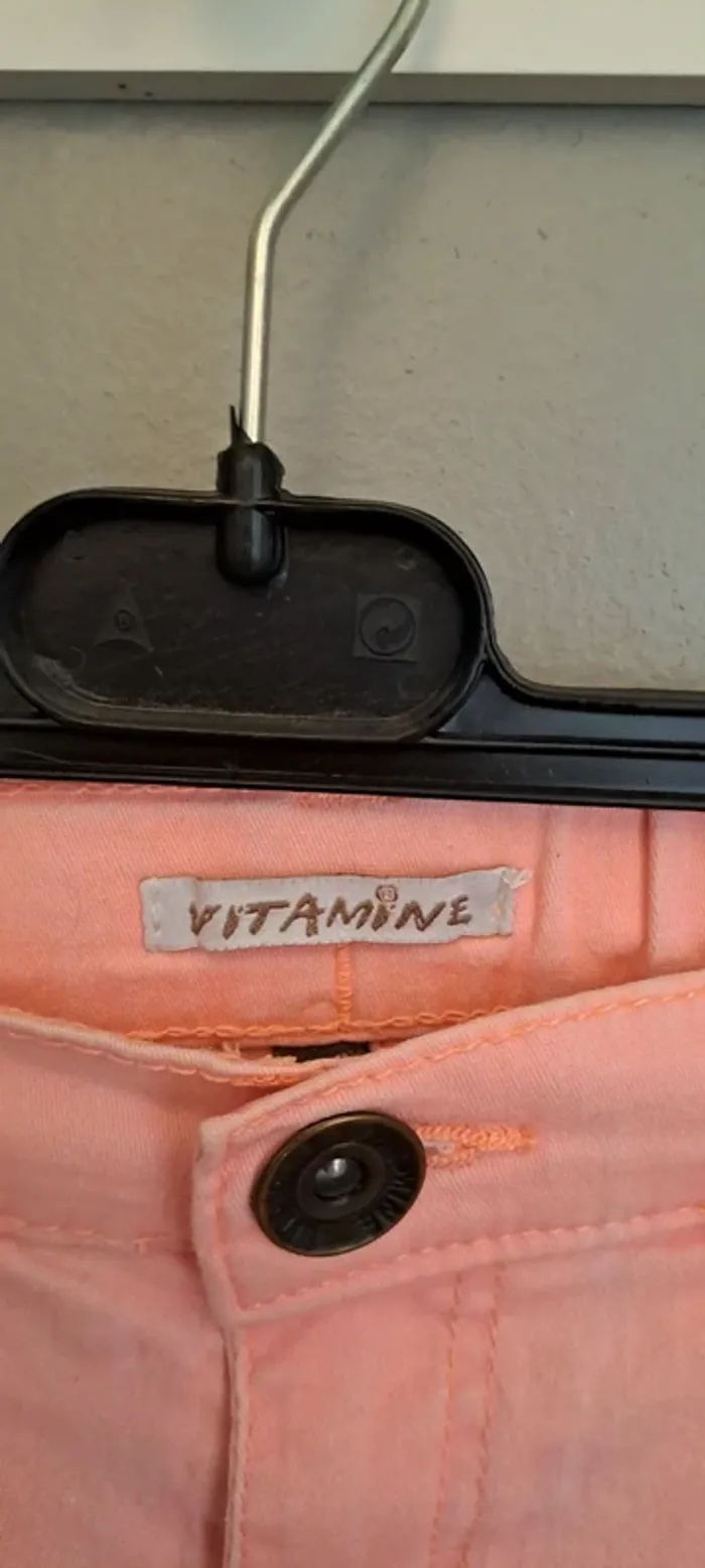 Jupe courte orangée - Marque Vitamine - Taille 12 ans - Très bon état. - photo numéro 5
