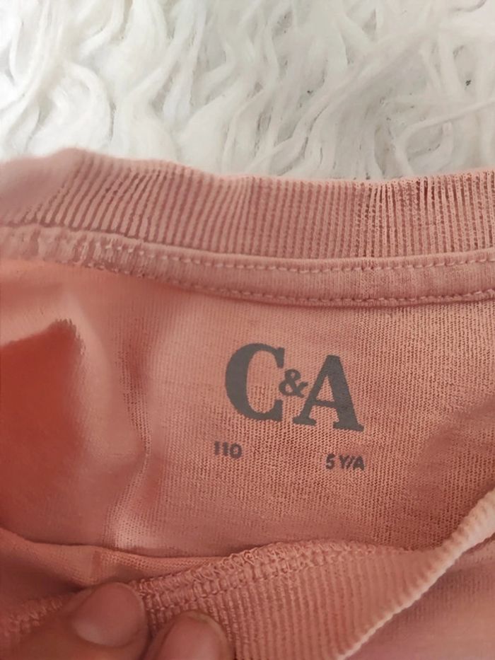 T-shirt manches longues rose pâle taille 5 ans - photo numéro 5