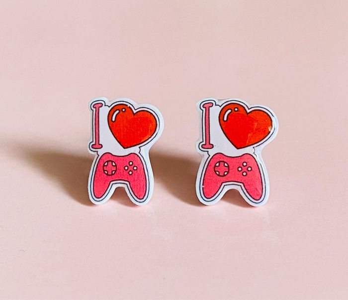 Boucles d’oreilles Fait Main Love Games