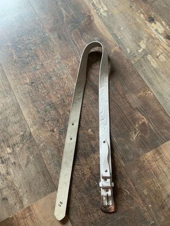Ceinture blanche 90 cm cuir