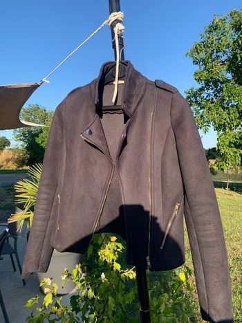 Perfecto suédine noir