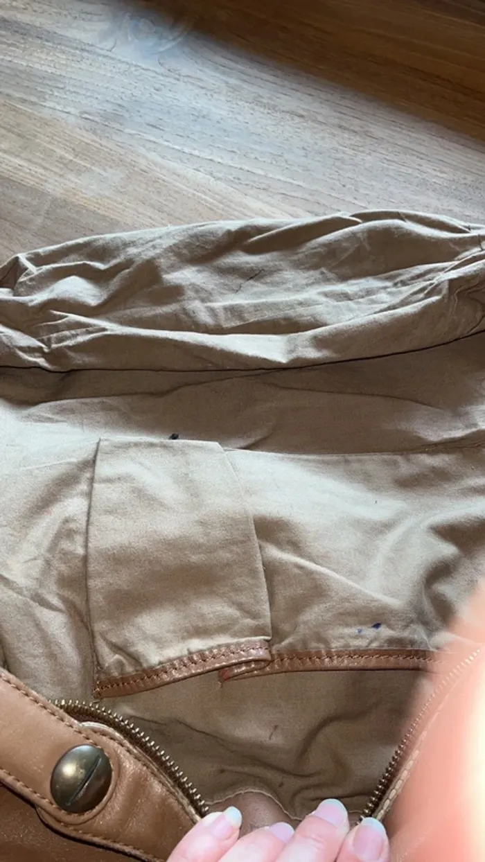 Sac Gérard Darel marron avec petit sac assortie - photo numéro 14