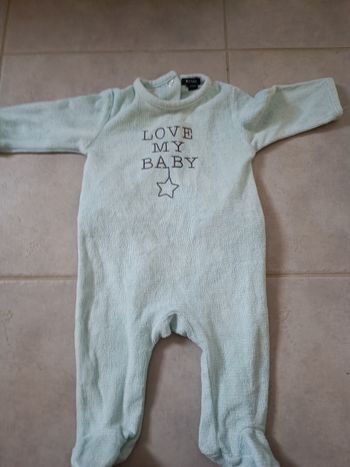 Pyjama hiver, taille 3 mois, marque Kiabi