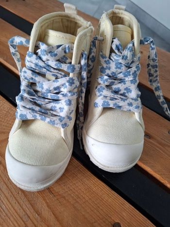 Baskets toile haute jaunes