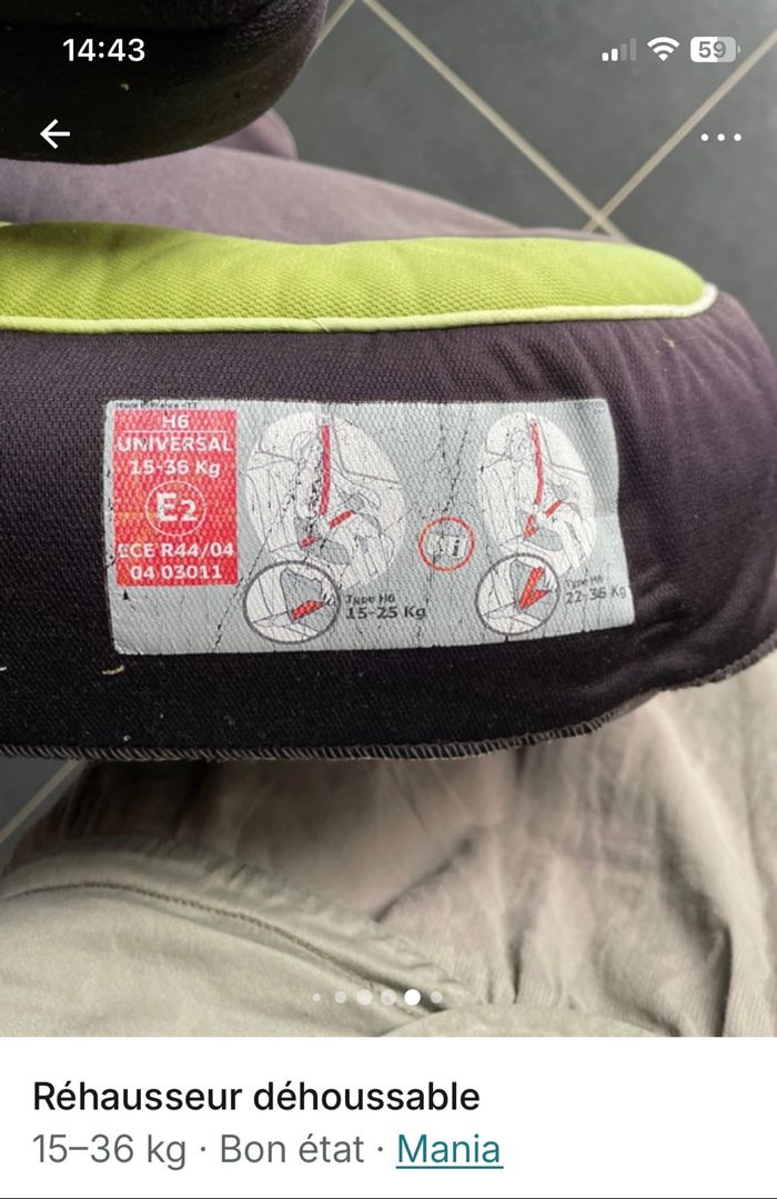 Réhausseur déhoussable 15/36 kg - photo numéro 7