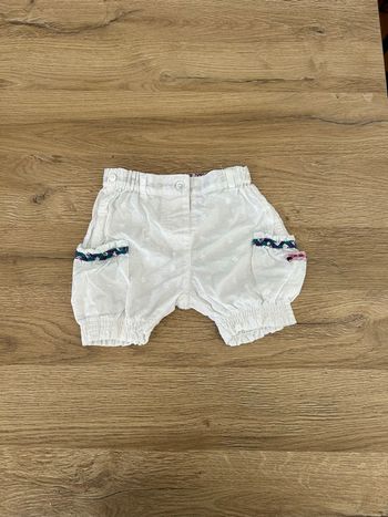 Short Bloomer blanc bébé fille taille 6 mois sergent major 