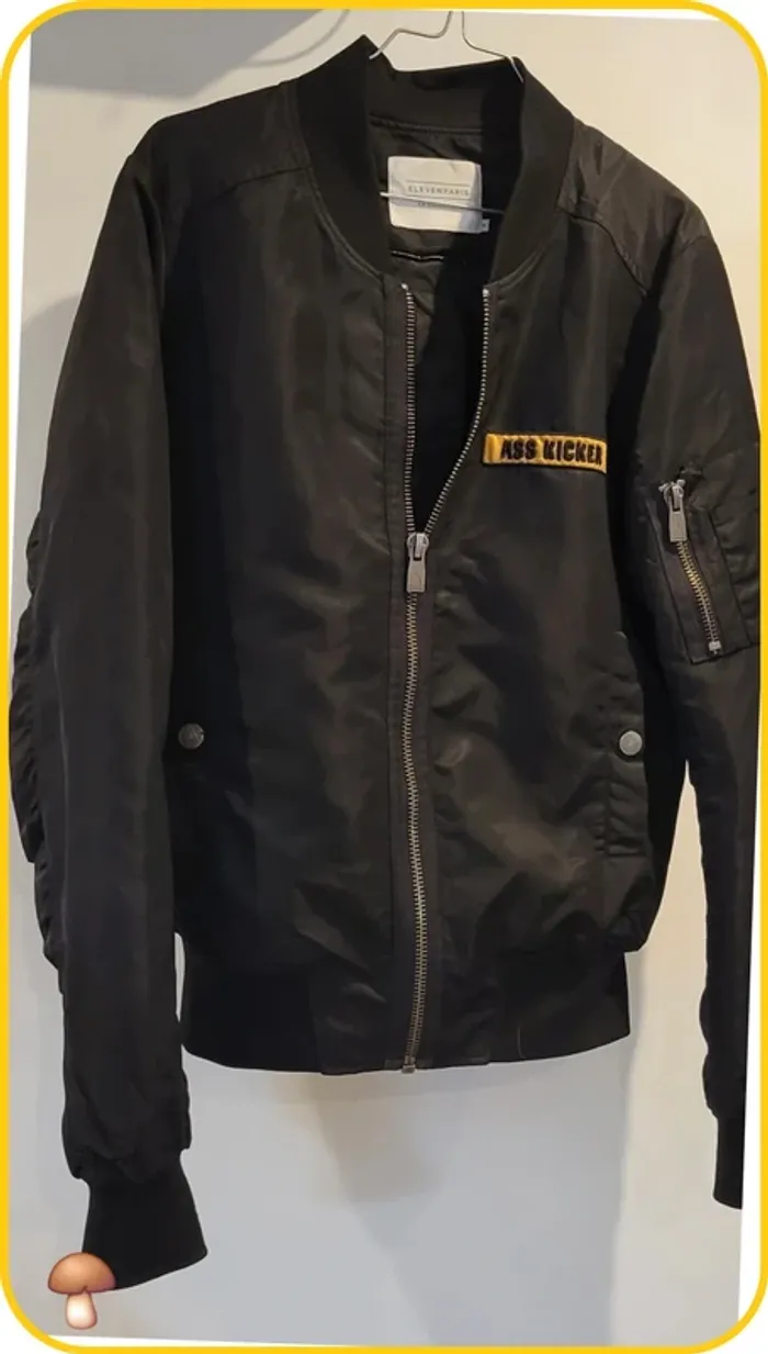 Bombers ElevenParis - Taille S - Noir - Logo brodé - photo numéro 3