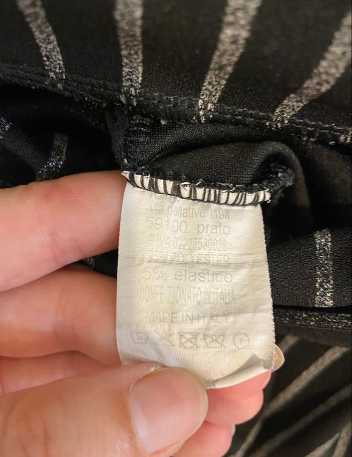 Short noir à rayures avec ceinture - photo numéro 3