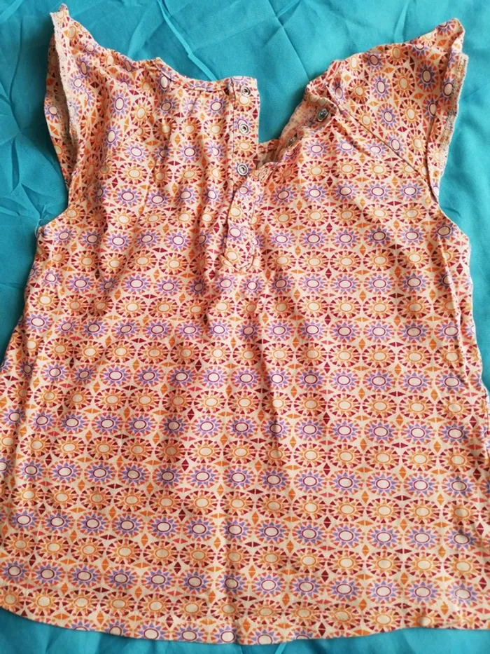 T-shirt sans manches, imprimé, fille - photo numéro 2
