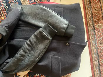 Manteau  long manches en cuir 