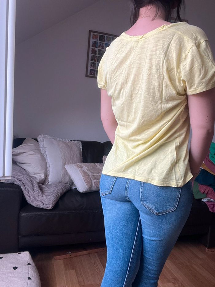 Tee shirt jaune - American Vintage - S - photo numéro 3