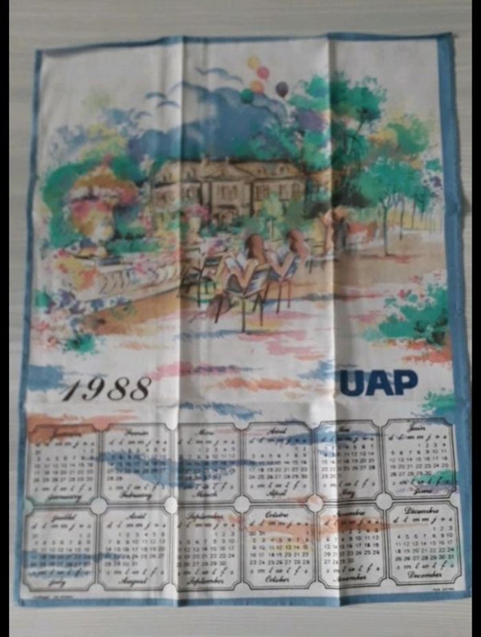 Calendrier tissus 1988