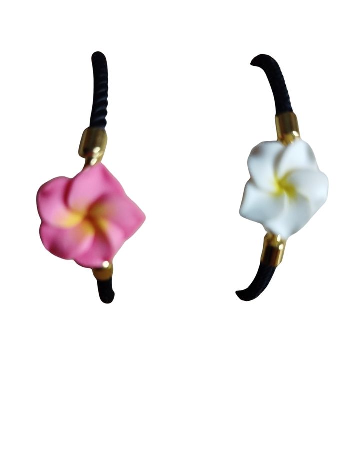 Bracelet cordon fleur coloré - photo numéro 2
