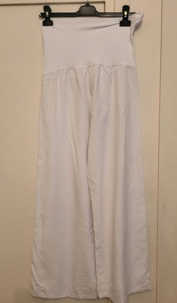 Pantalon large blanc taille L