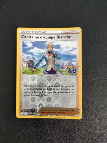 Carte Pokémon Reverse Capitaine d'équipe blanche Pokémon Go