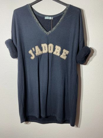 Pull molletonné « j’adore » femme taille unique (36-40)- nos- neuf avec étiquette