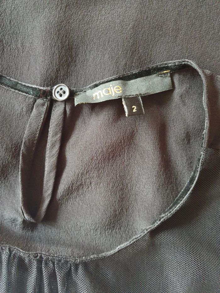 Haut Top Debardeur 100% Soie Maje Taille 2 - photo numéro 5