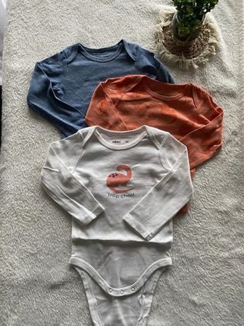 Lot de 3 bodies ml 18 mois